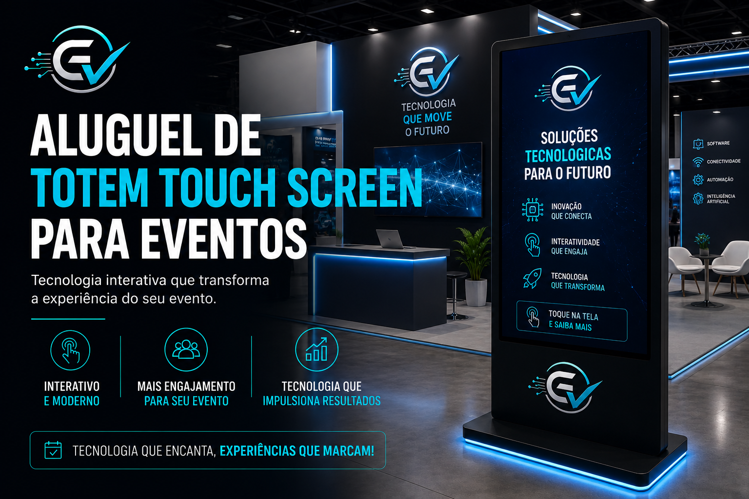 Aluguel de Totem Interativo, Painel de LED, Projetores e Holograma 3D para Feiras em Sergipe