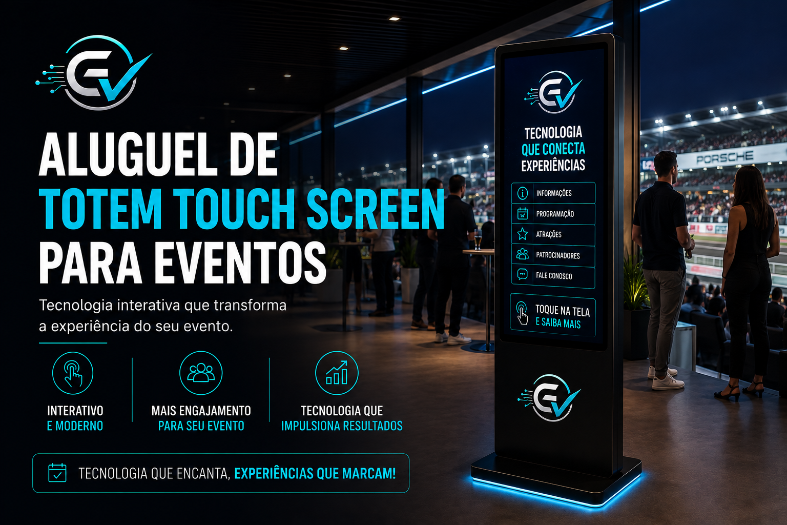 Aluguel de Totem Touch screen para Congressos e Palestras no Rio de Janeiro 2026