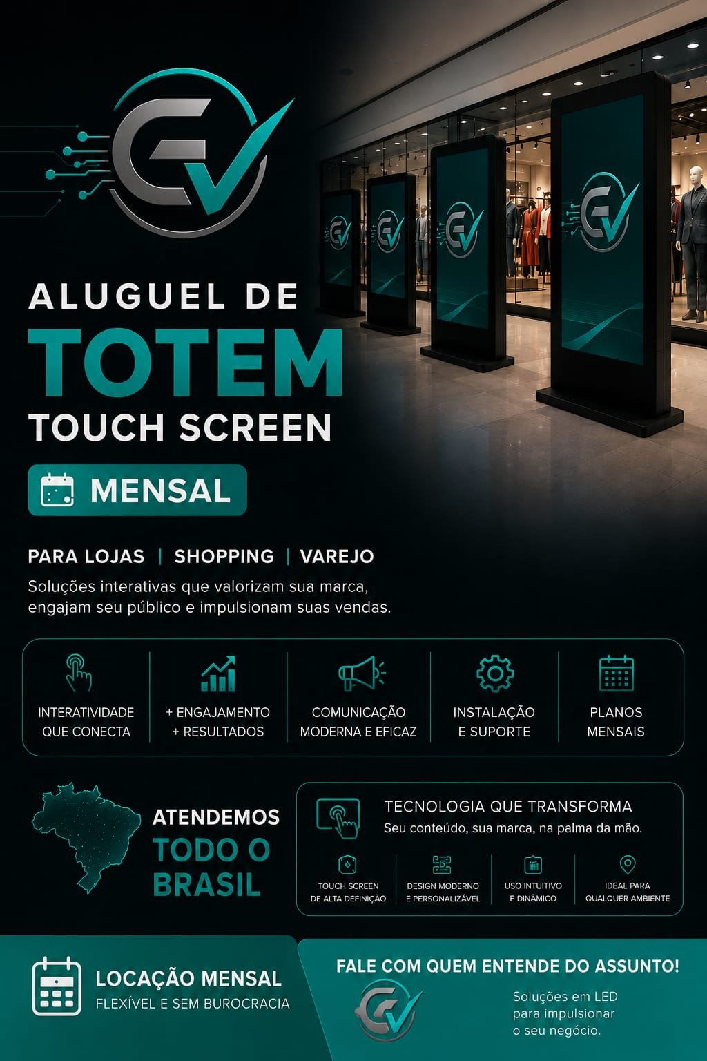 Aluguel de Totem Interativo, Painel de LED, Projetores e Holograma 3D para Feiras em Sergipe